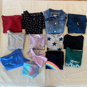 Girls Clothing Bundle. Sizes 6/7-8. Various brands. Gently used. 13 pieces.